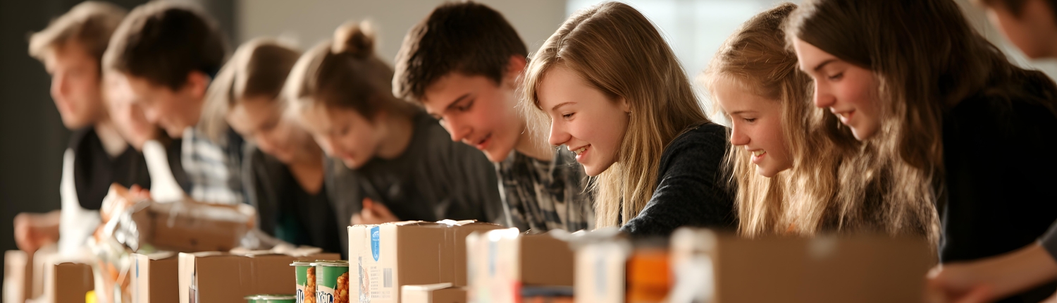 students-organizing-food-drive-needy